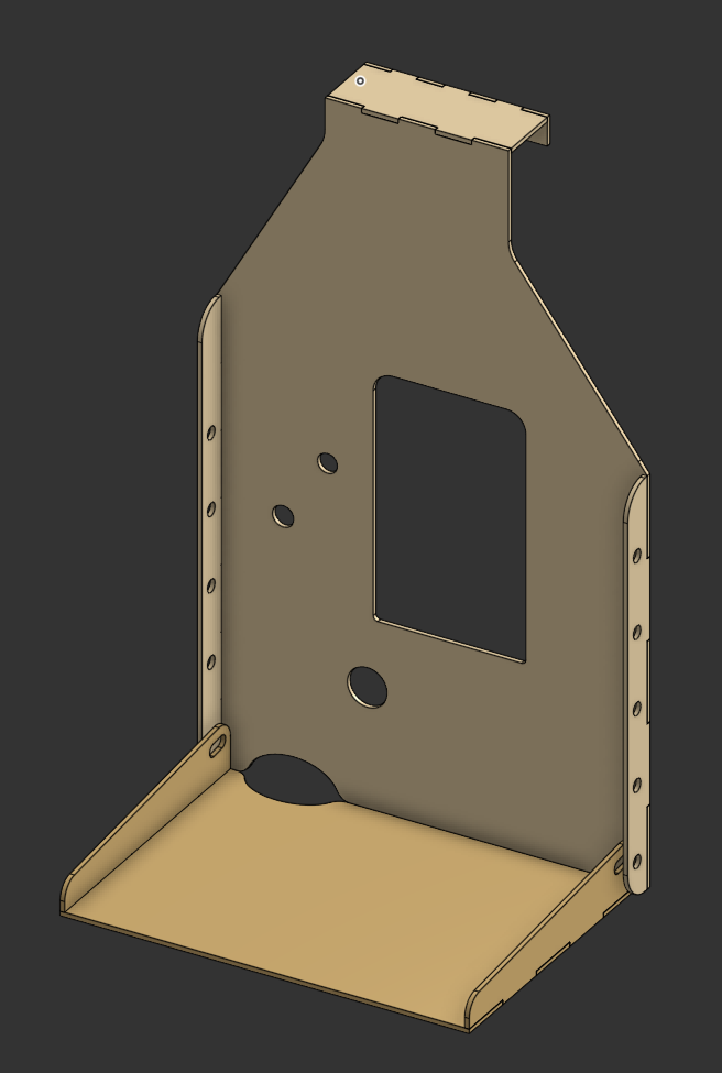 Laser-cut plywood nesting layout